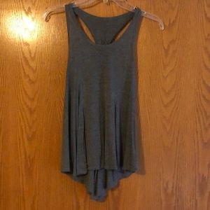 Grey Flowy Open Back Tank Top